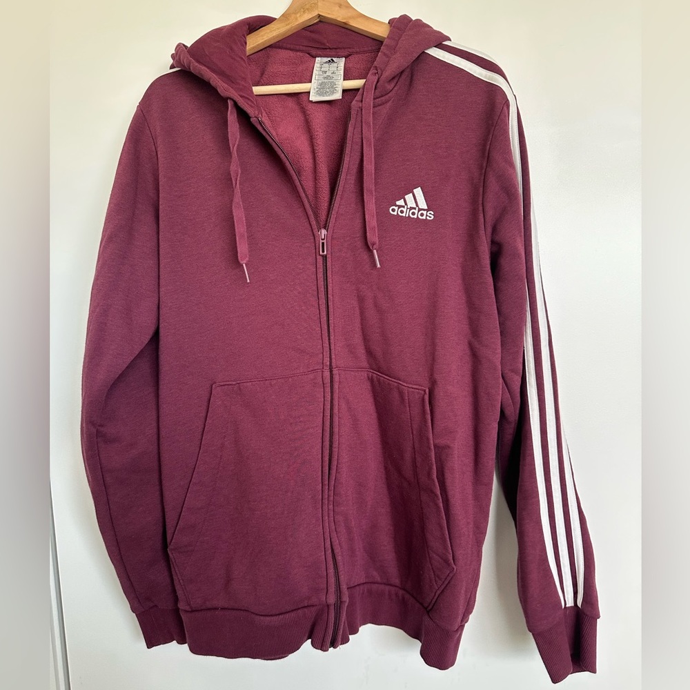 Adidas 3-Stripe Zip Hoodie Size L (Men’s / Unisex
